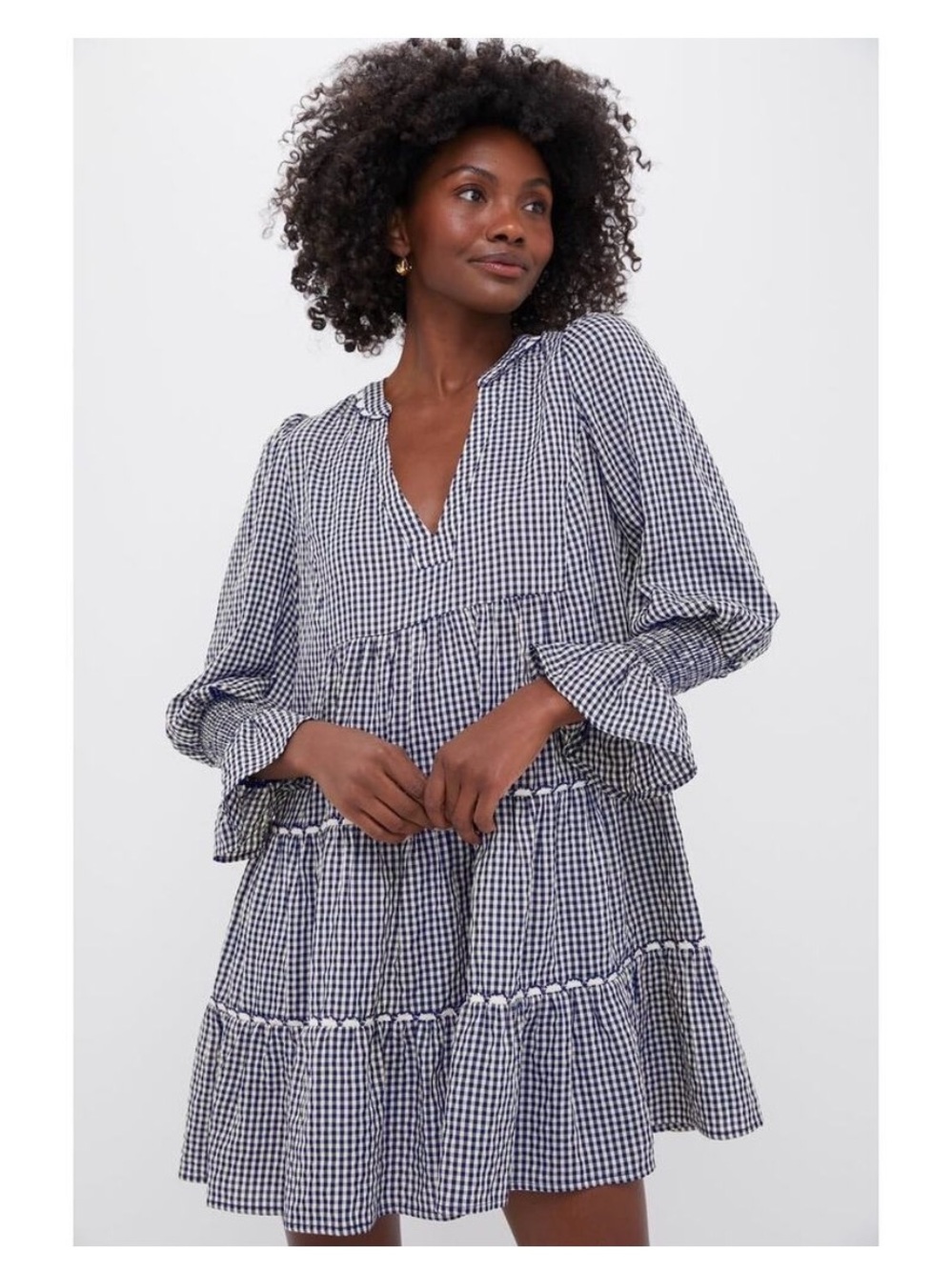 Tuckernuck Navy & White Gingham Dress